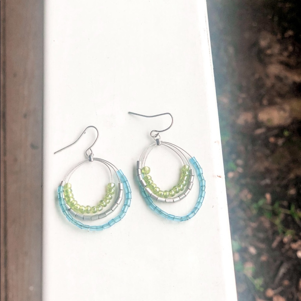 Beautiful Blue and green earrings